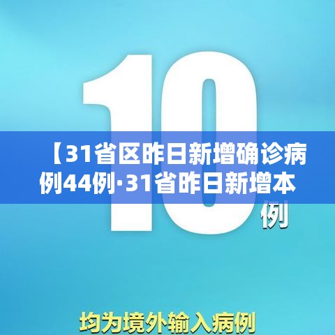 【31省区昨日新增确诊病例44例·31省昨日新增本土病例55例】 【31省区昨日新增确诊病例44例·31省昨日新增本土病例55例】