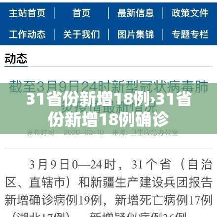 31省份新增18例›31省份新增18例确诊