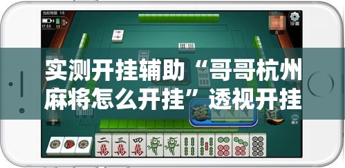 实测开挂辅助“哥哥杭州麻将怎么开挂”透视开挂辅助教程