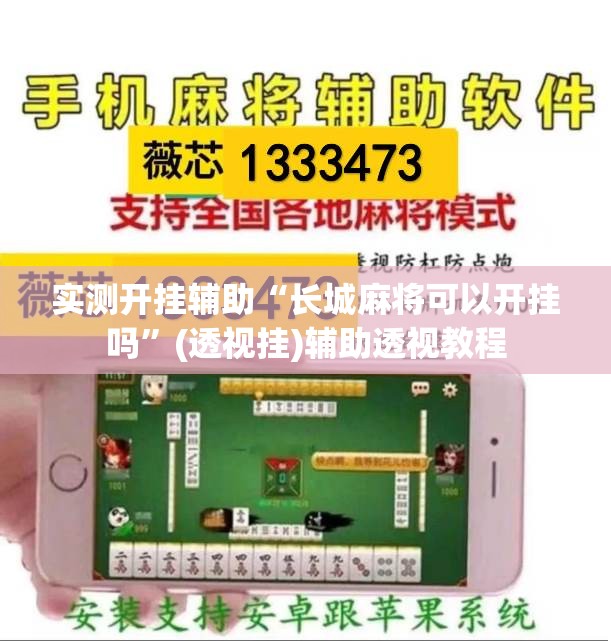 实测开挂辅助“长城麻将可以开挂吗”(透视挂)辅助透视教程