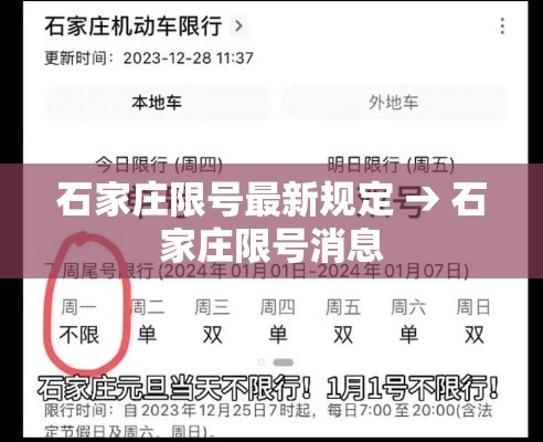 石家庄限号最新规定 → 石家庄限号消息 石家庄限号最新规定 → 石家庄限号消息