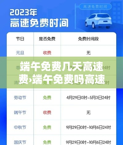 端午免费几天高速费›端午免费吗高速2020 端午免费几天高速费›端午免费吗高速2020