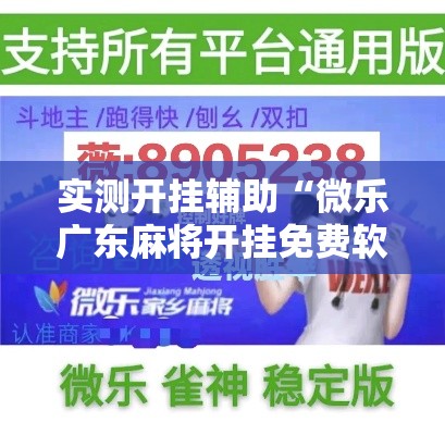 实测开挂辅助“微乐广东麻将开挂免费软件”科技辅助神器手机版教程