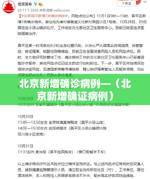北京新增确诊病例—(北京新增确证病例) 北京新增确诊病例—(北京新增确证病例)