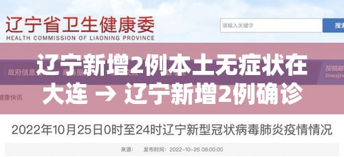 辽宁新增2例本土无症状在大连 → 辽宁新增2例确诊 在沈阳大连 辽宁新增2例本土无症状在大连 → 辽宁新增2例确诊 在沈阳大连