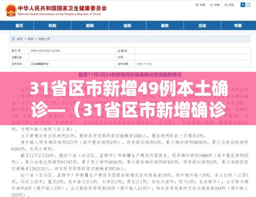 31省区市新增49例本土确诊—(31省区市新增确诊144例 本土126例) 31省区市新增49例本土确诊—(31省区市新增确诊144例 本土126例)