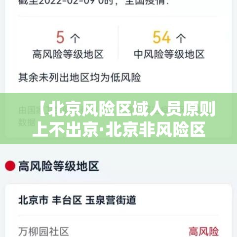 【北京风险区域人员原则上不出京·北京非风险区可以离京吗】