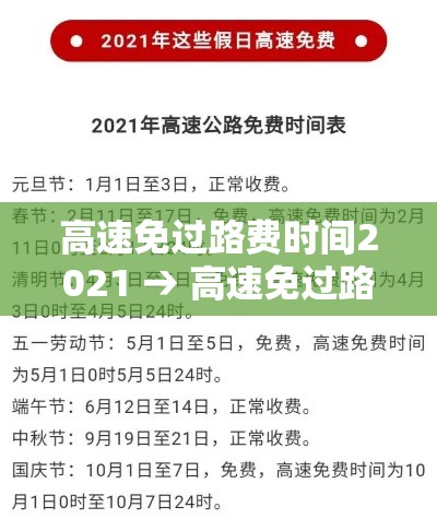 高速免过路费时间2021 → 高速免过路费时间2021五一