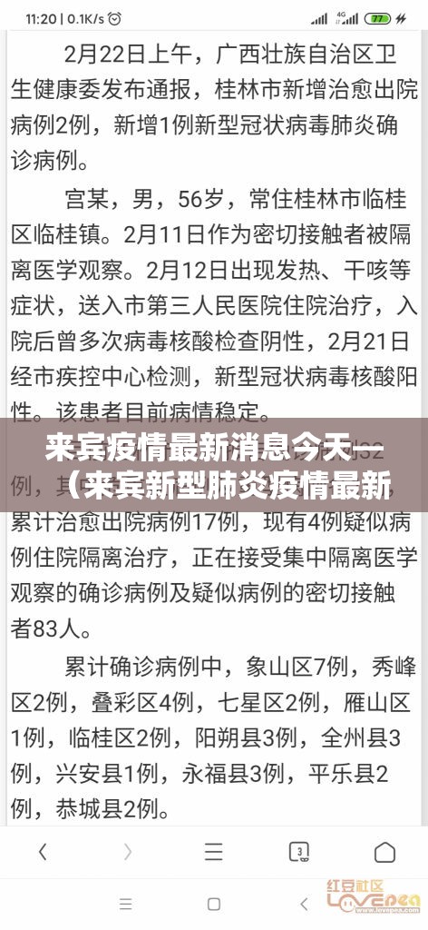 来宾疫情最新消息今天—(来宾新型肺炎疫情最新消息) 来宾疫情最新消息今天—(来宾新型肺炎疫情最新消息)