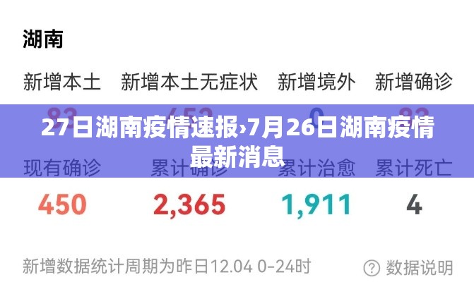 27日湖南疫情速报›7月26日湖南疫情最新消息