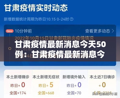 甘肃疫情最新消息今天50例:甘肃疫情最新消息今天50例病例 甘肃疫情最新消息今天50例:甘肃疫情最新消息今天50例病例