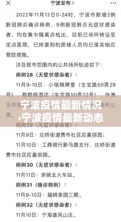 宁波疫情最新情况›宁波疫情最新动态