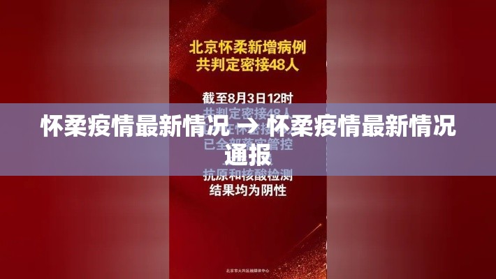 怀柔疫情最新情况 → 怀柔疫情最新情况通报